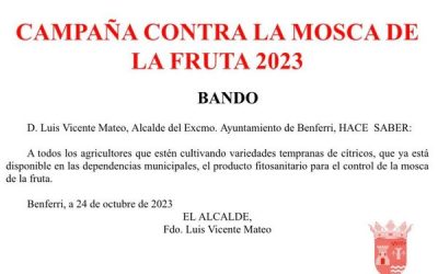 Campaña contra la Mosca de la Fruta 2023 (Ceratitis capitata Wied.)